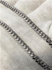 LIV Platinum Over Sterling Silver .925 Miami Cuban 4mm Necklace 18" L