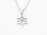 LIV Star Of David Simulated Sapphire Star Necklace
