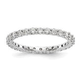 LIV 14k White Gold Round Diamond Eternity Band Ring Shared Prong 1.00ct All Sizes Available G/VS1