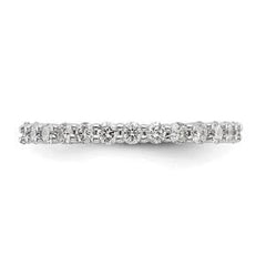 LIV 14k White Gold Round Diamond Eternity Band Ring Shared Prong 1.00ct All Sizes Available G/VS1