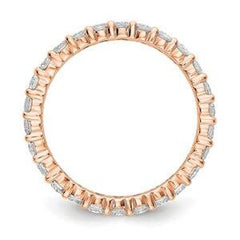 LIV 14k Rose Gold Round Diamond Eternity Band Ring Shared Prong 1.50ct G/VS1