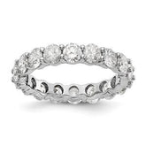 LIV 14k White Gold Round Diamond Eternity Band Ring Shared Prong 4.00ct All Sizes Available G/VS1