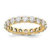 LIV 14k Yellow Gold Round Diamond Eternity Band Ring Shared Prong 3.00ct All Sizes Available G/VS
