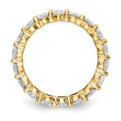 LIV 14k Yellow Gold Round Diamond Eternity Band Ring Shared Prong 3.00ct All Sizes Available G/VS