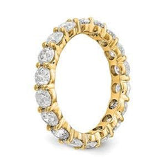 LIV 14k Yellow Gold Round Diamond Eternity Band Ring Shared Prong 3.00ct All Sizes Available G/VS