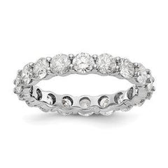 LIV 14k White Gold Round Diamond Eternity Band Ring Shared Prong 3.00ct All Sizes Available G/VS1