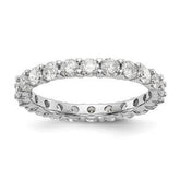 LIV 14k White Gold Round Diamond Eternity Band Ring Shared Prong 2.00ct All Sizes Available G/VS1