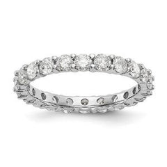 LIV 14k White Gold Round Diamond Eternity Band Ring Shared Prong 2.00ct All Sizes Available G/VS1
