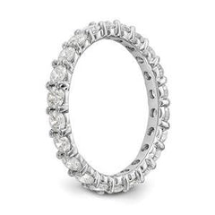 LIV 14k White Gold Round Diamond Eternity Band Ring Shared Prong 2.00ct All Sizes Available G/VS1