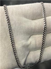 LIV Platinum Over Sterling Silver .925 Miami Cuban 4mm Necklace 18" L