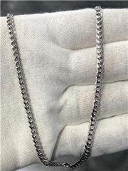 LIV Platinum Over Sterling Silver .925 Miami Cuban 4mm Necklace 18" L