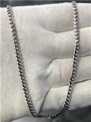 LIV Platinum Over Sterling Silver .925 Miami Cuban 4mm Necklace 18" L