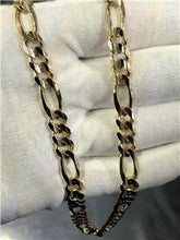 LIV 14k Yellow Gold Solid Hand Made Wide Solid Figaro Link Chain 20" L 48.3 Grams