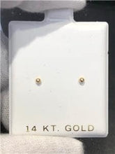 LIV 14k Yellow Gold 2mm Round Small Ball Stud Earrings Children Size Butterfly Backs