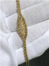 LIV 14k Yellow Gold Hand Made Rope Design Tennis Bracelet 7.4 Grams 7" Gift