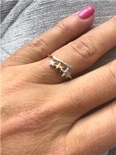 LIV 14k Yellow Gold & Diamonds 0.12ct Shooting Star Design Pave Hand Made Ring Sz 7