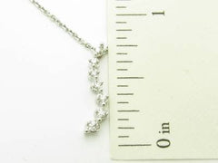 LIV 14kt White Gold Genuine White Diamonds Journey Design Drop Fashion Necklace