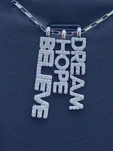 LIV Platinum Sterling Silver White Sapphire Dream Hope Believe Halo Necklace Gift