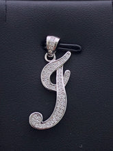 LIV Platinum Sterling Silver Pave White Sapphire Initial T Script Halo Necklace Gift