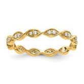 LIV 14k Yellow Gold Vintage Marquise Design Diamond Eternity Band Ring G/VS1