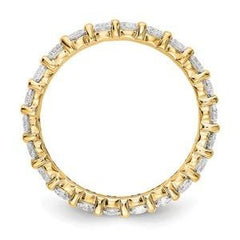 LIV 14k Yellow Gold Round Diamond Eternity Band Ring Shared Prong 2.00ct G/VS