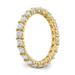 LIV 14k Yellow Gold Round Diamond Eternity Band Ring Shared Prong 2.00ct G/VS