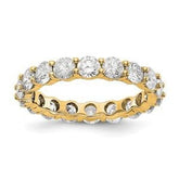 LIV 14k Yellow Gold Round Diamond Eternity Band Ring Shared Prong 3.00ct G/VS