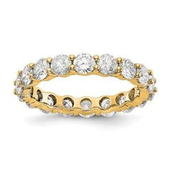 LIV 14k Yellow Gold Round Diamond Eternity Band Ring Shared Prong 3.00ct G/VS
