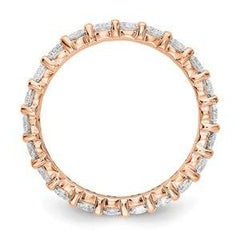 LIV 14k Rose Gold Round Diamond Eternity Band Ring Shared Prong 2.00ct G/VS1