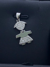 LIV Platinum Sterling Silver White Sapphire Girl Child Charm Pendant Necklace Gift