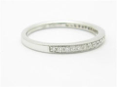 LIV 14k White Gold & Diamonds Micro Pave 2.15mm Width Band Ring 1.8 Grams