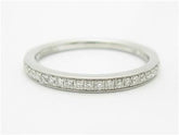 LIV 14k White Gold & Diamonds Micro Pave 2.15mm Width Band Ring 1.8 Grams
