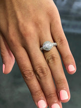 LIV 14k White Gold & Diamonds 1.05ct tw Round Cut G/VS Moissanite Engagement Ring