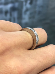 LIV 14k White Gold & Natural Diamonds 0.85ct Baguette Channel Set Ring Gift