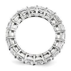 LIV 14k White Gold Princess Cut Eternity Design Band Ring 5.00ct G/SI Made to Order