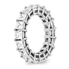 LIV 14k White Gold Princess Cut Eternity Design Band Ring 7.20ct G/SI Made to Order