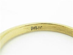 LIV 14K Yellow Gold Round Cut Diamond 0.20ct G/SI1 Solitaire Design Engagement Ring