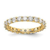 LIV 14k Yellow Gold Round Diamond Eternity Band Ring Shared Prong 2.00ct G/VS