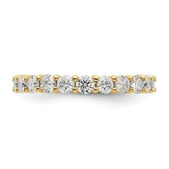 LIV 14k Yellow Gold Round Diamond Eternity Band Ring Shared Prong 2.00ct G/VS