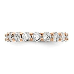 LIV 14k Rose Gold Round Diamond Eternity Band Ring Shared Prong 3.00CT G/VS1