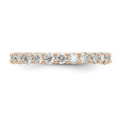 LIV 14k Rose Gold Round Diamond Eternity Band Ring Shared Prong 1.50ct G/VS1