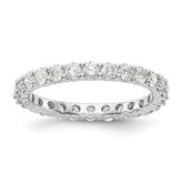 LIV 14k White Gold Round Diamond Eternity Band Ring Shared Prong 1.50ct G/VS1