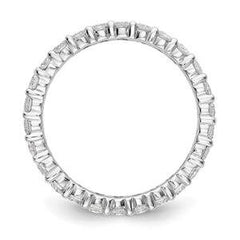 LIV 14k White Gold Round Diamond Eternity Band Ring Shared Prong 1.50ct G/VS1