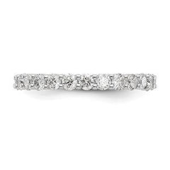 LIV 14k White Gold Round Diamond Eternity Band Ring Shared Prong 1.50ct G/VS1