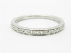 LIV 14k White Gold & Diamonds Micro Pave 2.15mm Width Band Ring 1.8 Grams