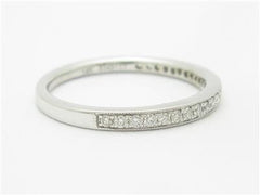 LIV 14k White Gold & Diamonds Micro Pave 2.15mm Width Band Ring 1.8 Grams