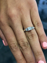 LIV 14k White Gold & Natural Princess Cut Diamond 1.25ct tw Engagement Ring