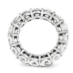 LIV 14k White Gold Round Cut Eternity Design Band Ring 6.00ct G/SI Made to Order