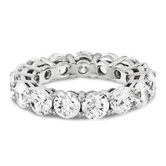 LIV 14k White Gold Round Cut Eternity Design Band Ring 6.00ct G/SI Made to Order