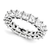 LIV 14k White Gold Princess Cut Eternity Design Band Ring 5.00ct G/SI Made to Order